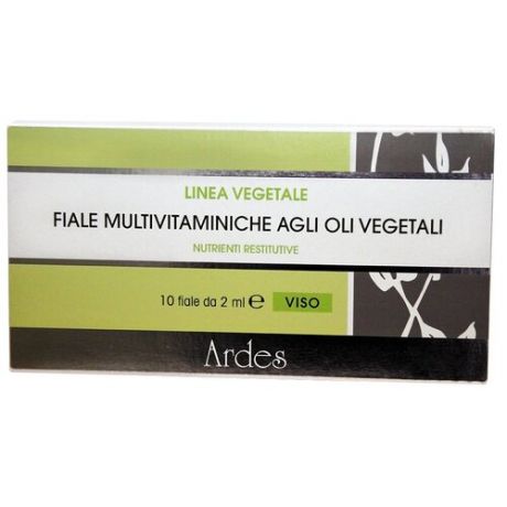 Флюид мультивитаминный в ампулах на натуральных маслах для лица и декольте Ardes Fiale Multivitaminiche Agli Oli Vegetali
