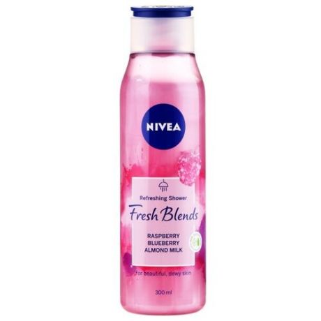 Гель для душа Nivea Fresh Blends Raspberry Blueberry Almond Milk, 300 мл