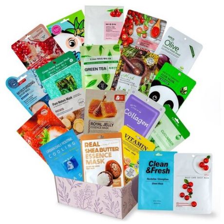 Набор корейских тканевых масок для всех типов кожи, 20 шт. Cosmasi Daily Care Set Box 20