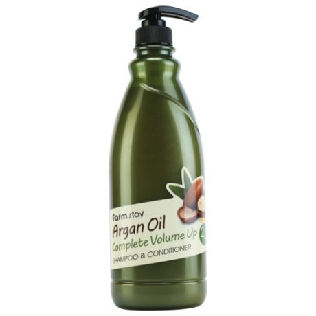 FarmStay Шампунь-кондиционер с aргановым маслом, Argan Oil Complete Volume Up Shampoo & Conditioner, 530 мл