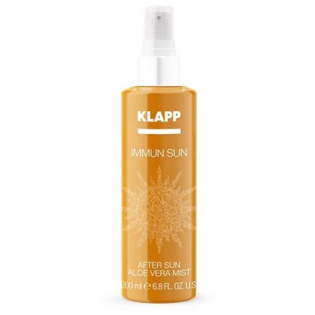 KLAPP Cosmetics Успокаивающий спрей после загара с алое вера IMMUN SUN After Sun Aloe Vera Mist