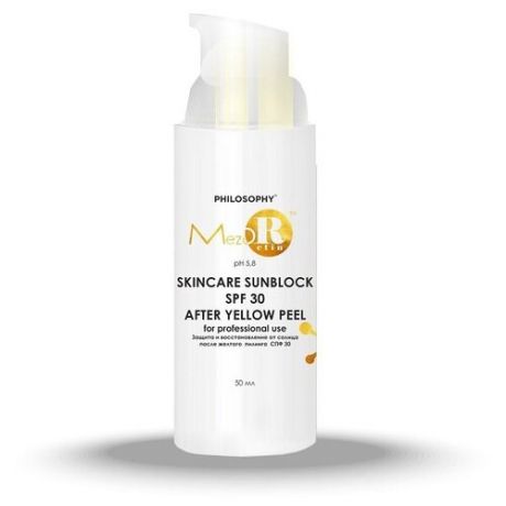 Защита и восстановление от солнца после желтого пилинга Philosophy Mezoretin Skincare Sunblock SPF30 After Yellow Peel