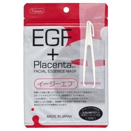Маска для лица JAPAN GALS Facial Essence Mask с плацентой и EGF фактором, 7 шт