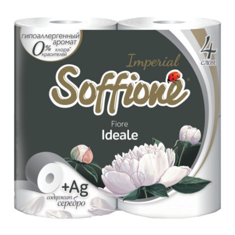 Туалетная бумага Soffione Fiore Ideale четырехслойная 4 рул.