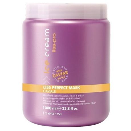 Маска для жестких и непослушных волос - Inebrya Ice Cream Liss-Pro Liss Perfect Mask - 1000мл