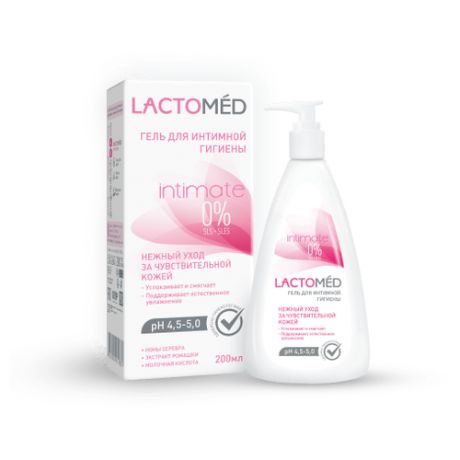 Lactomed гель для интимной гигиены, нежный уход за чувствительной кожей, 200мл