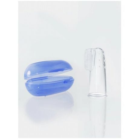 Щетка зубная силиконовая в футляре АКС004/Р5 фиолетовый