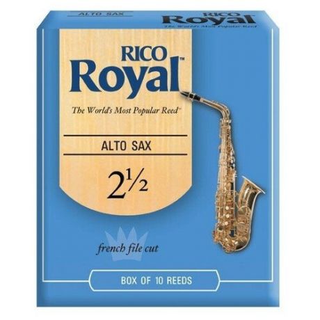 Rico Royal RJB1025 Alto Sax, #2.5, 10 BX трости для альт саксофона, размер 2.5, 10 шт.