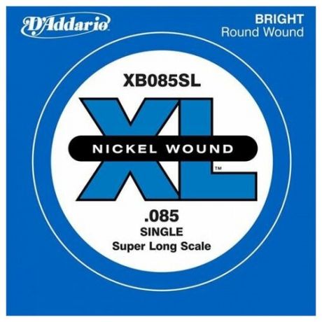 XB085SL Nickel Wound Отдельная струна для бас-гитары, никелированная, .085, Super Long, D