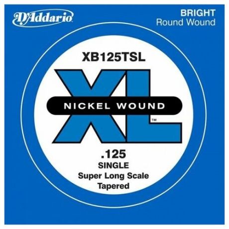 XB125TSL Nickel Wound Tapered Отдельная струна для бас-гитары, .125, Super Long Scale, D