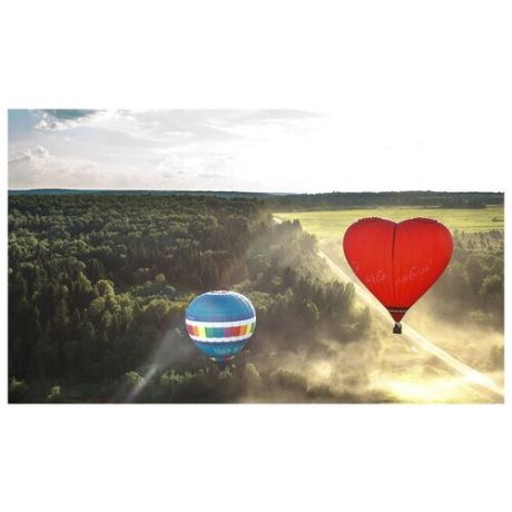 Полёт на воздушном шаре в форме сердца с надписью, для двоих