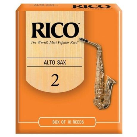 Rico RJA1020 Alto Sax, #2, 10 BX трости для альт саксофона, размер 2, 10 шт.