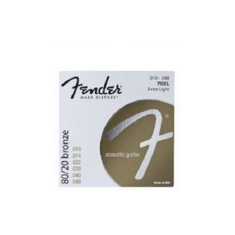 FENDER STRINGS NEW ACOUSTIC 70XL 80/20 BRNZ BALL END 10-48 струны для акустической гитары, бронза