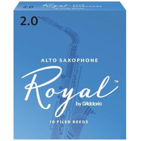 D'ADDARIO WOODWINDS RJB1020 ROYAL, ALTO SAX, #2, 10 BX трости для альт саксофона, размер 2, 10 шт