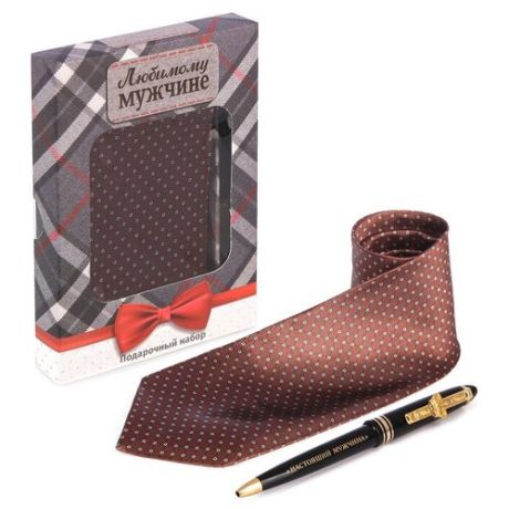 Подарочный набор "Любимому мужчине": галстук и ручка