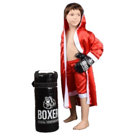 Набор для бокса детский Мега Тойс в подарочной упаковке (боксерские перчатки 50 см., боксерские перчатки, боксерский халат, шорты)