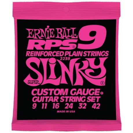 Ernie Ball 2239 струны для эл.гитары RPS9 Super Slinky (9-11-16-24w-32-42)