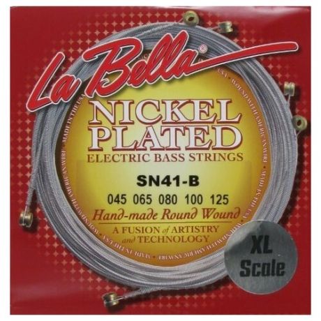 La Bella Nickel Plated Round Wound Bass SN41B (45-125) струны для бас-гитары, 5 струн