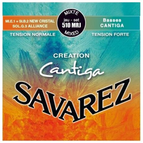 Струны для классической гитары Savarez 510MRJ Creation Cantiga Blue/Red Mixed Tension