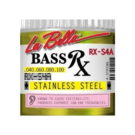 RX- S4A RX – Stainless Комплект струн для бас- гитары, нерж. сталь, 40-100, La Bella