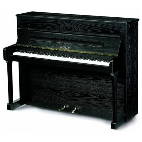 Sauter Carus 112 Ash Black Satined пианино, 112 см, цвет чёрный ясень, сатинированное, без банкетки