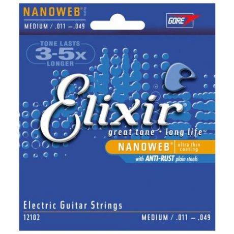 Струны для электрогитары Elixir 12102 NANOWEB
