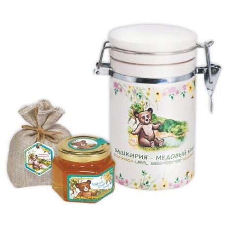 Подарочный набор с мёдом и чаем "Башкортостан"/керамика