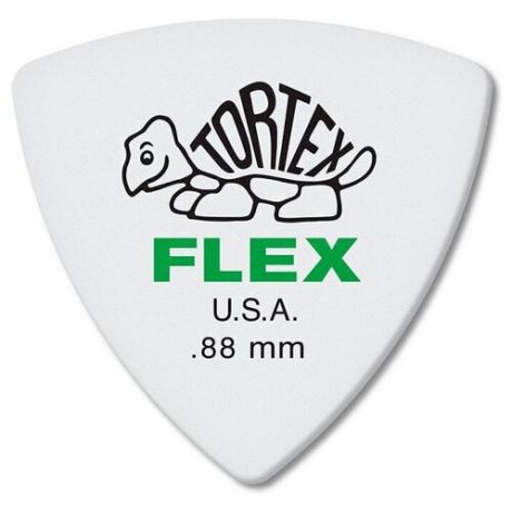 456P.88 Tortex Flex Медиаторы, 6шт, толщина 0,88мм, треугольные, Dunlop