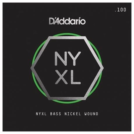 NYXLB100T NYXL Tapered Отдельная струна для бас-гитары, никелированная, 100, D'Addario