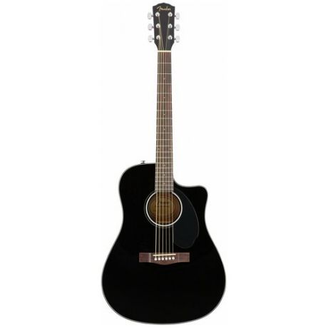 Fender CD-60SCE Dread Black WN электроакустическая гитара, цвет черный