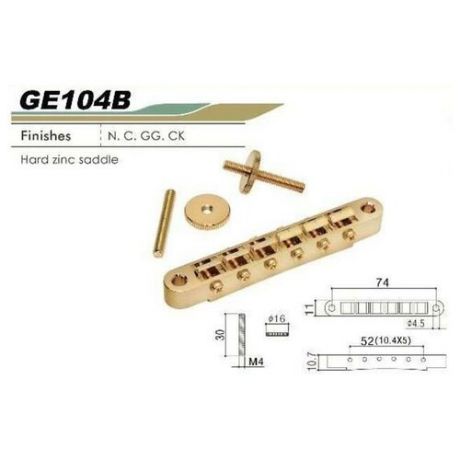 Gotoh GE104B-C бридж tune-o-matic, vintage, узкий