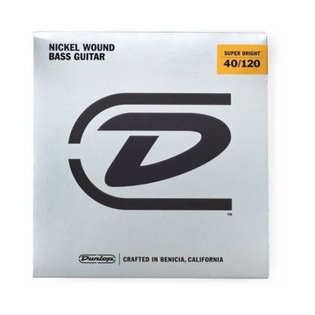 DBSBN40120 Super Bright Комплект струн для 5-струнной бас-гитары, никелиров, Light, 40-120, Dunlop