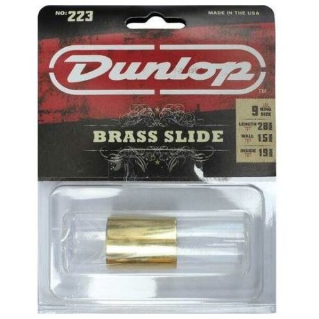 223-Dunlop Слайд латунный, обычная толщина, короткий средний, Dunlop