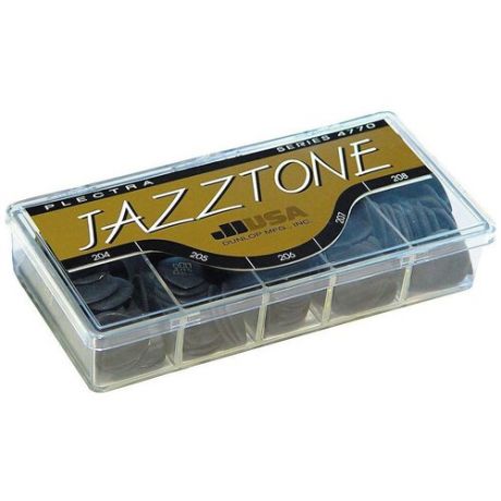 4770 JD Jazztones Коробка медиаторов, 180шт, 5 видов, черные, Dunlop