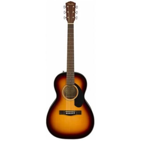 Fender CP-60S Parlor Sunburst WN акустическая гитара парлор, цвет санберст