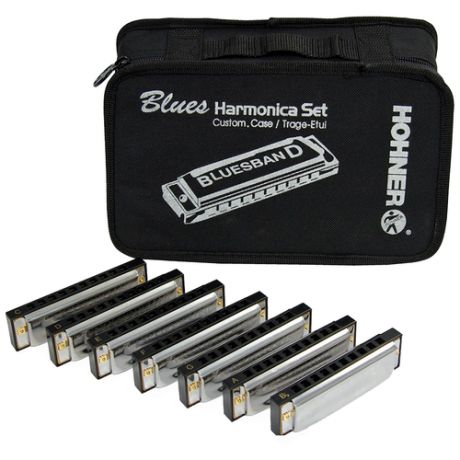 Hohner M91105 Blues Harmonica set набор из 7 гармошек по основным тональностям