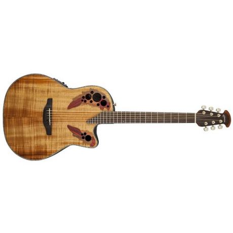 OVATION CE44P-FKOA Celebrity Elite Plus Mid Cutaway Natural Figured Koa электроакустическая гитара