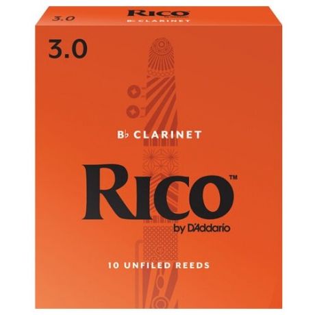 Rico RCA1030 трости для кларнета Bb, Rico (3), 10 шт. в пачке
