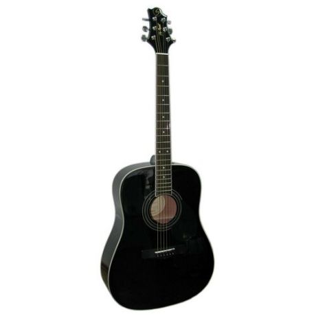 GregBennett GD100S/BK акустическая гитара, дредноут, цвет черный
