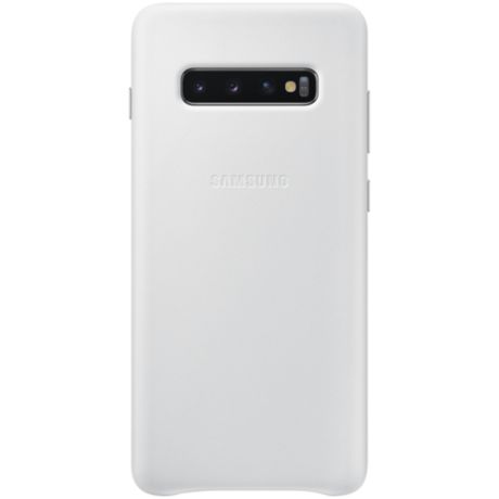 Чехлы для мобильных телефонов Samsung Чехол-накладка Leather Cover Samsung EF-VG975 для Galaxy S10+ White