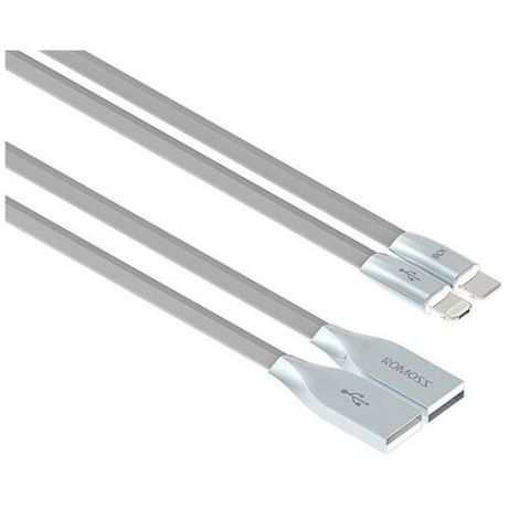 USB кабель Romoss Champion Series Rolink Hybrid Cable Lightning to Micro-USB 2 in1