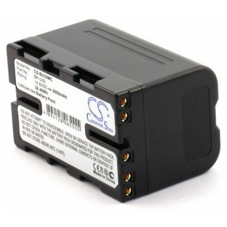 Аккумуляторная батарея CameronSino CS-BU30MC для видеокамеры Sony BP-U30, BP-U60, BP-U90 (2600mah)