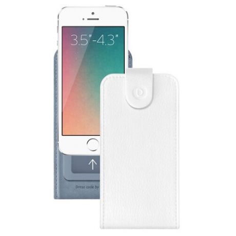 Чехол для мобильного телефона Deppa Flip Cover размер 3.5"-4.3", белый