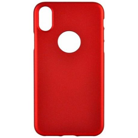 Силиконовый чехол-накладка для iPhone X/XS iCover Hard Rubber Hole, красный (IPXH-RF-RD)