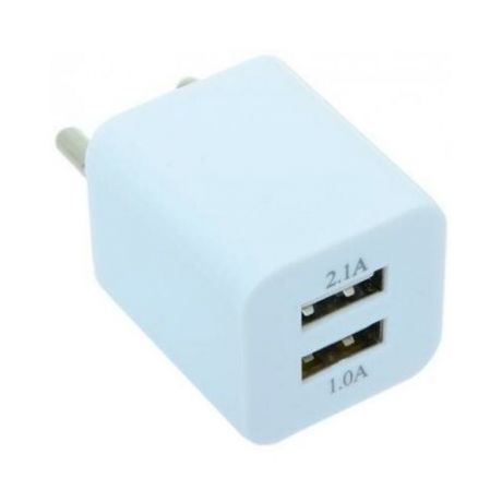 Зарядное устроиство USB от сети питания 220В GM-WC-197-2USB с 2 USB портами, белый