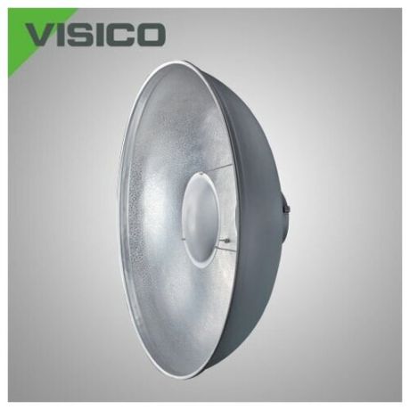 Портретная тарелка VISICO RF-550 55 см. серо-серебристая с байонетом Bowens.