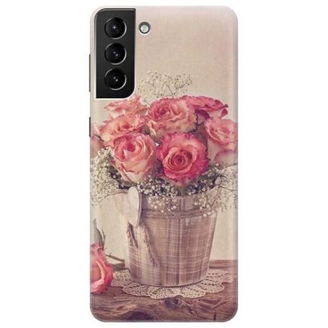 Чехол - накладка ArtColor для Samsung Galaxy S21 Plus с принтом "Винтажные розы"