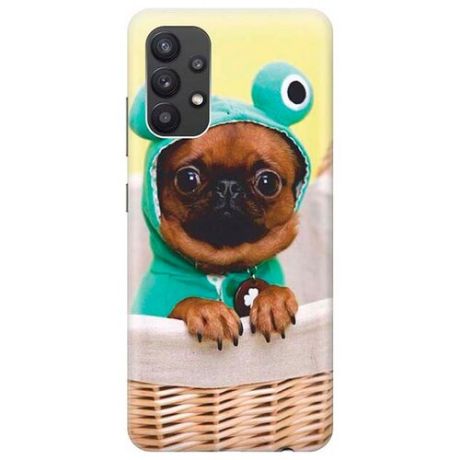 Чехол - накладка ArtColor для Samsung Galaxy A32 с принтом "Собака в смешной шапке"