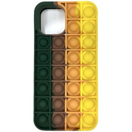 Защитный чехол на iPhone 12 / Чехол Pop It / Чехол Поп Ит / Игрушка антистресс / Вечная пупырка / Зеленого цвета