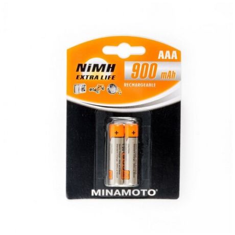 Аккумулятор MINAMOTO AAA, 1.2 В, 900 мАч, NiMH BL2